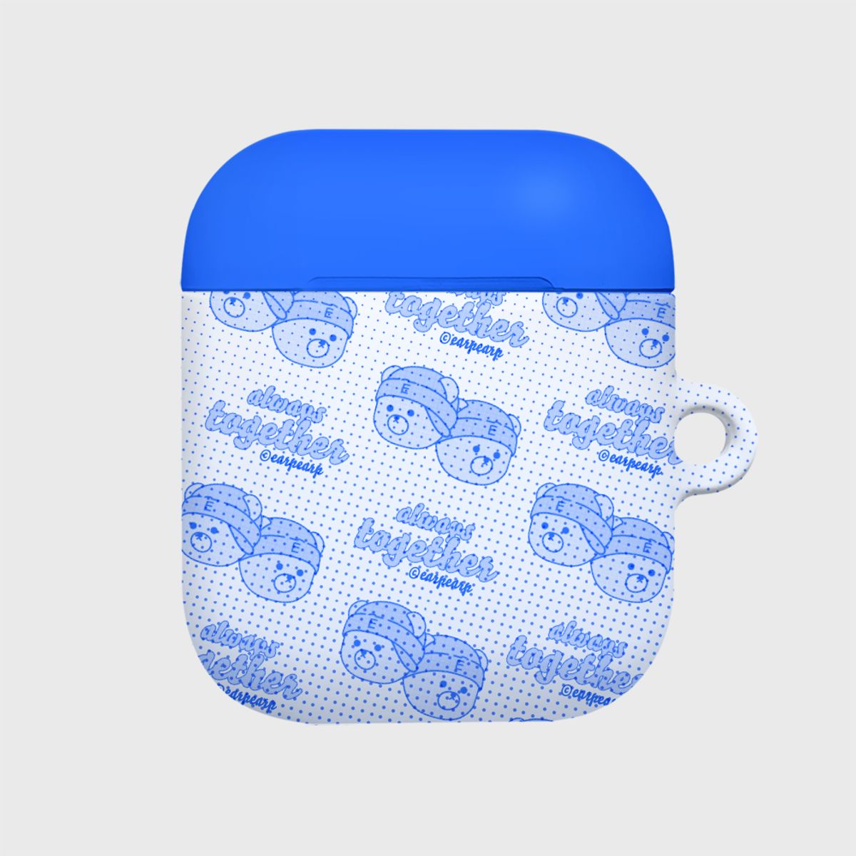 어프어프(EARPEARP) COB AND TOBI FACE PATTERN-BLUE(에어팟-하드)