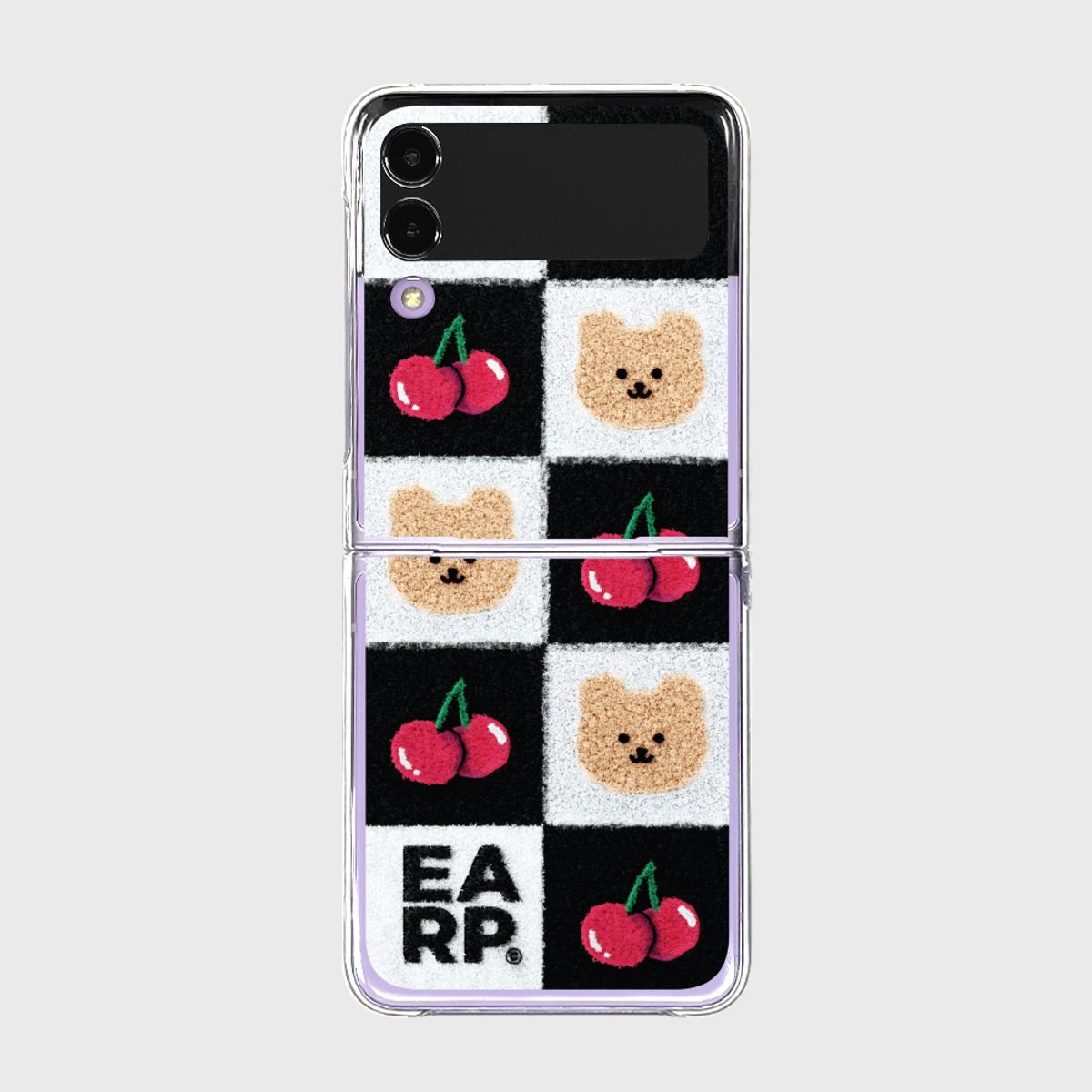 어프어프(EARPEARP) CHECKER BOARD CHERRY COVY(Z플립-클리어하드)