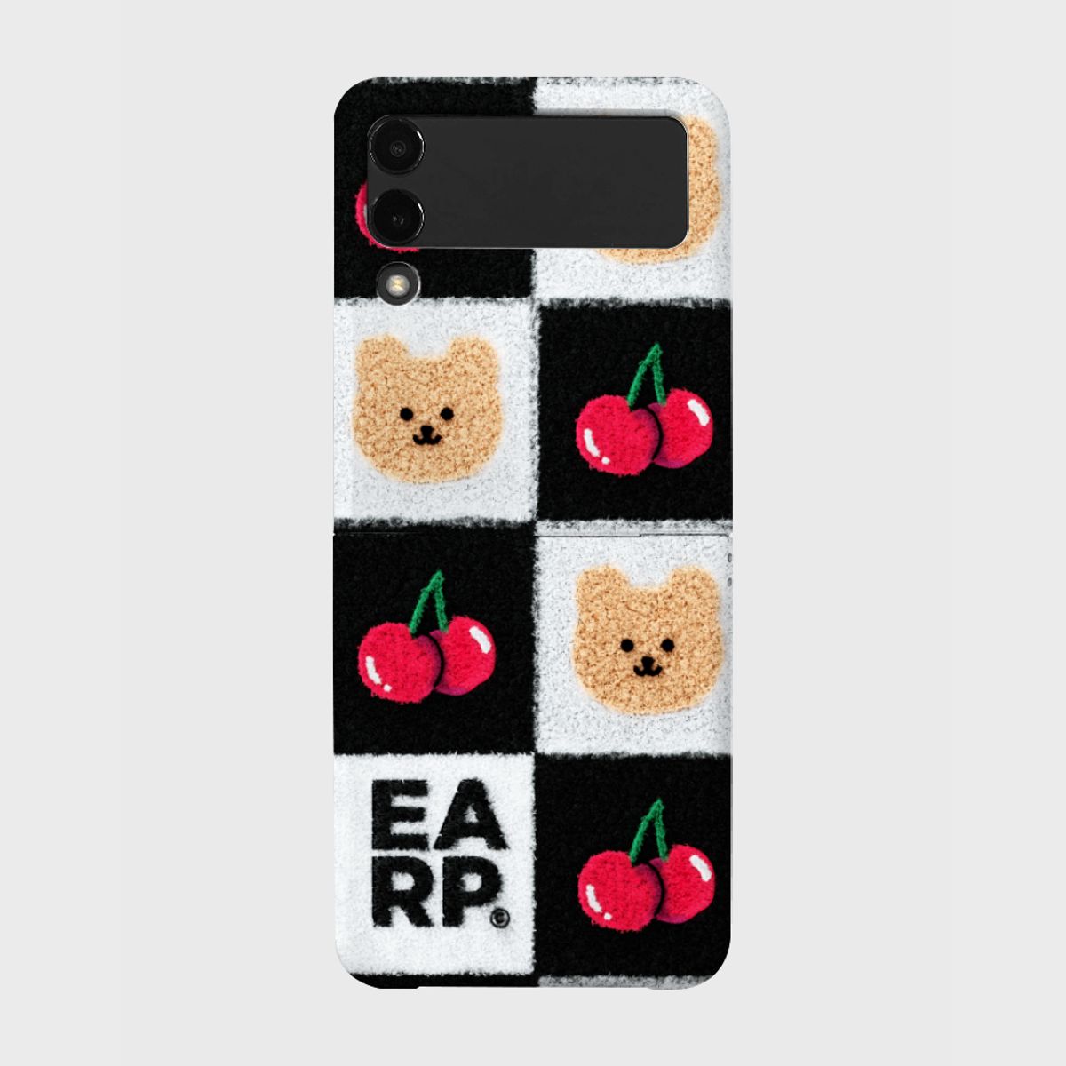 어프어프(EARPEARP) CHECKER BOARD CHERRY COVY-BLACK(Z플립-하드)