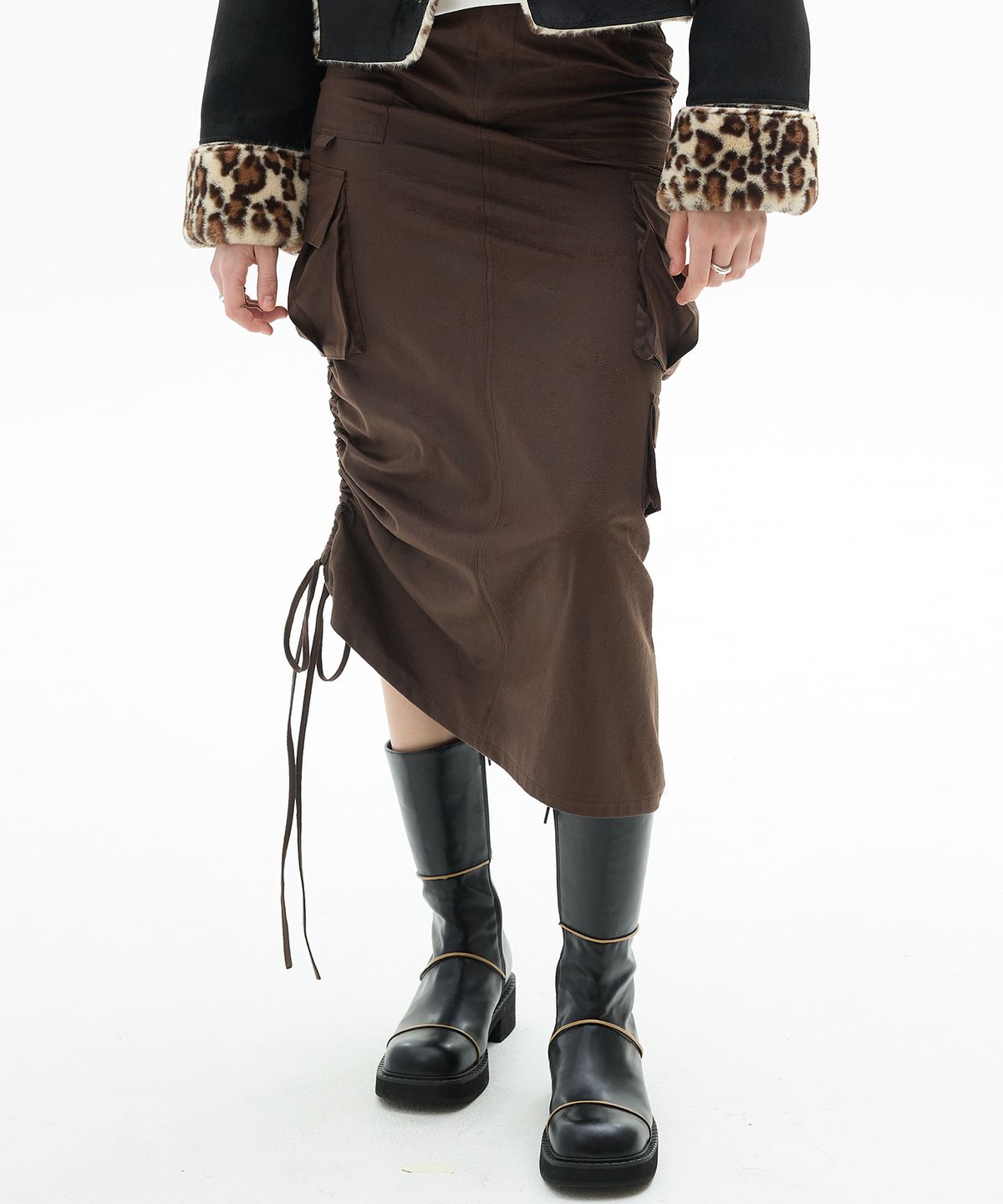 러브이즈트루(LUVISTRUE) VL CARGO SKIRT(BROWN)