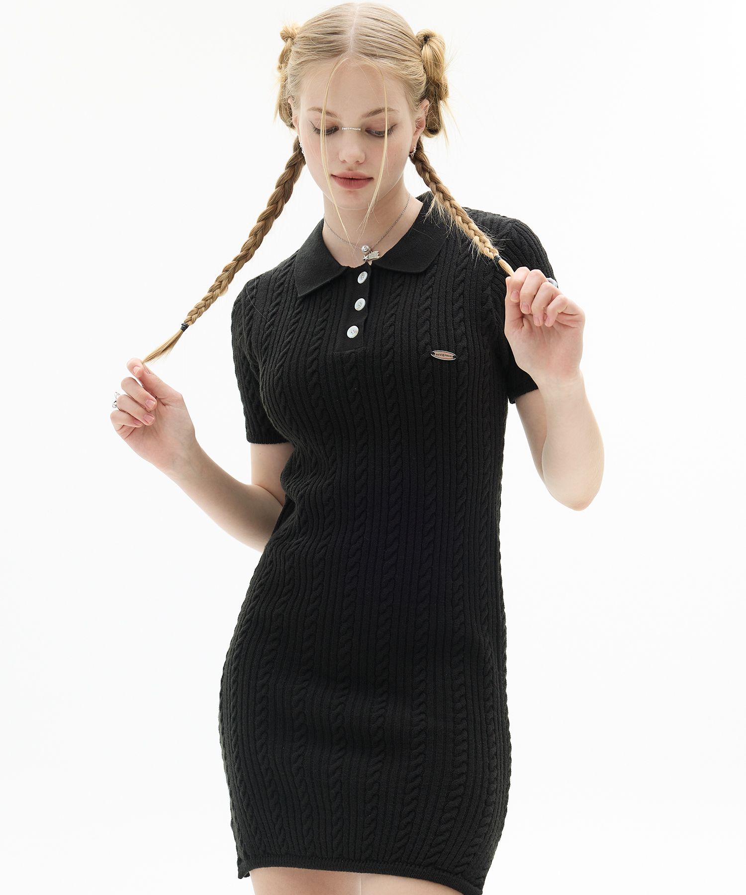 [LUV IS TRUE]★VL LOGO KNIT OPS MUSINSA | LUV IS TRUE VL LOGO KNIT OPS (BLACK)