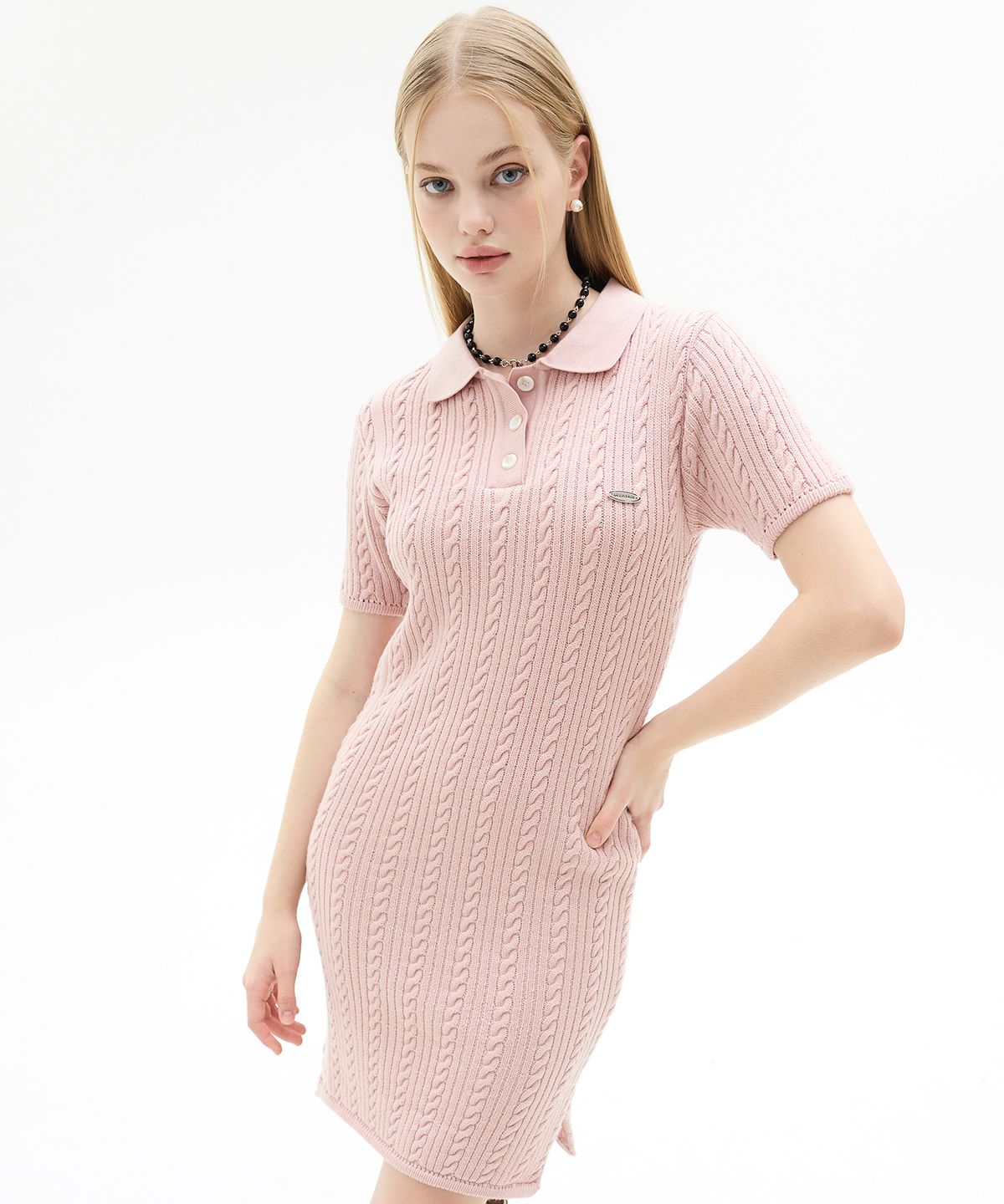 러브이즈트루(LUVISTRUE) VL LOGO KNIT OPS(PINK)