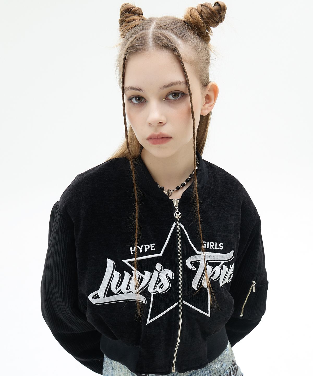 러브이즈트루(LUVISTRUE) VL CROP JACKET(BLACK)