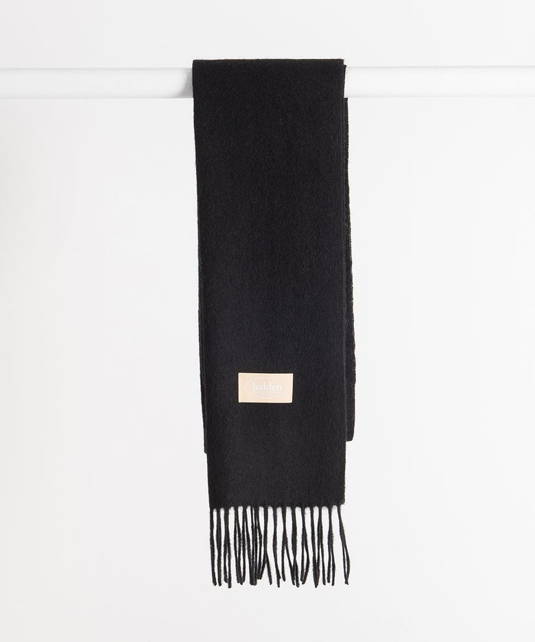 wool color muffler (M007_black)