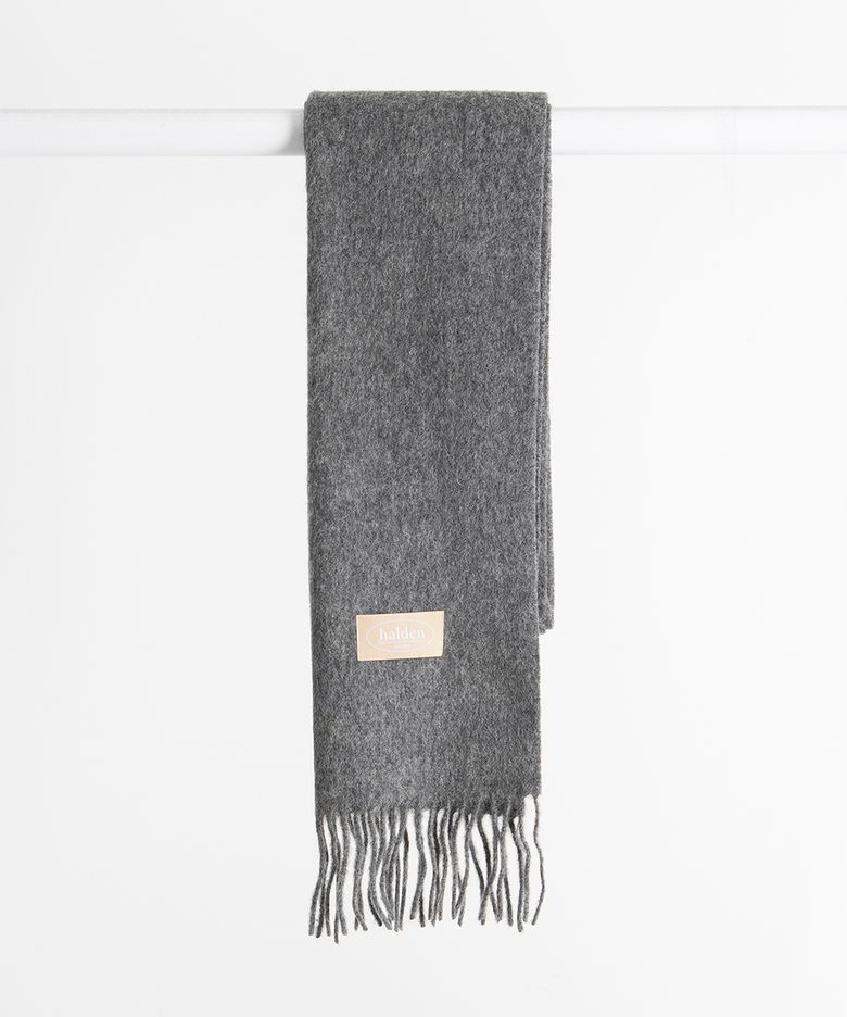 wool color muffler (M007_charcoal)