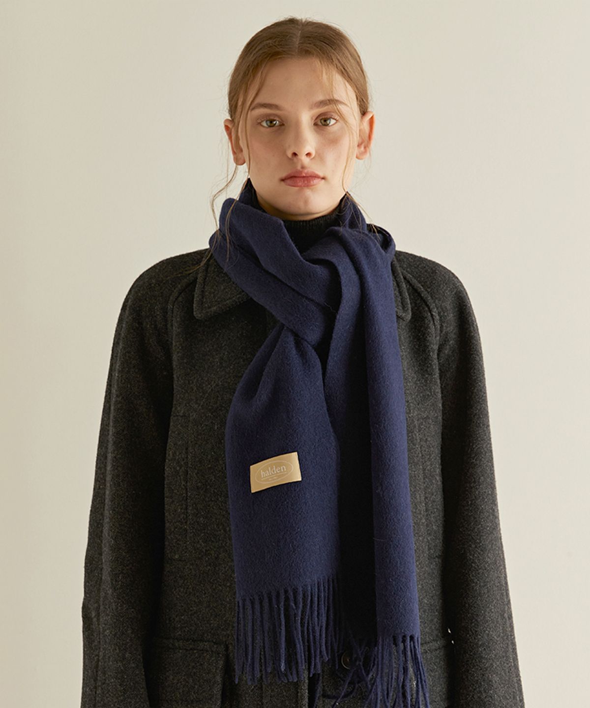 할렌(HALDEN) wool color muffler (M007_navy)