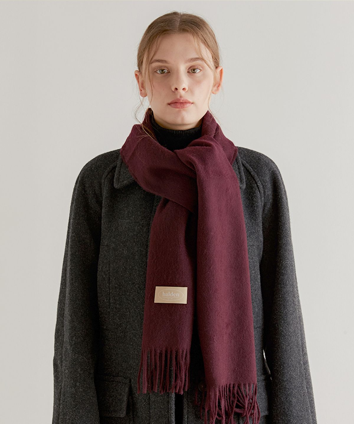 할렌(HALDEN) wool color muffler (M007_burgundy)