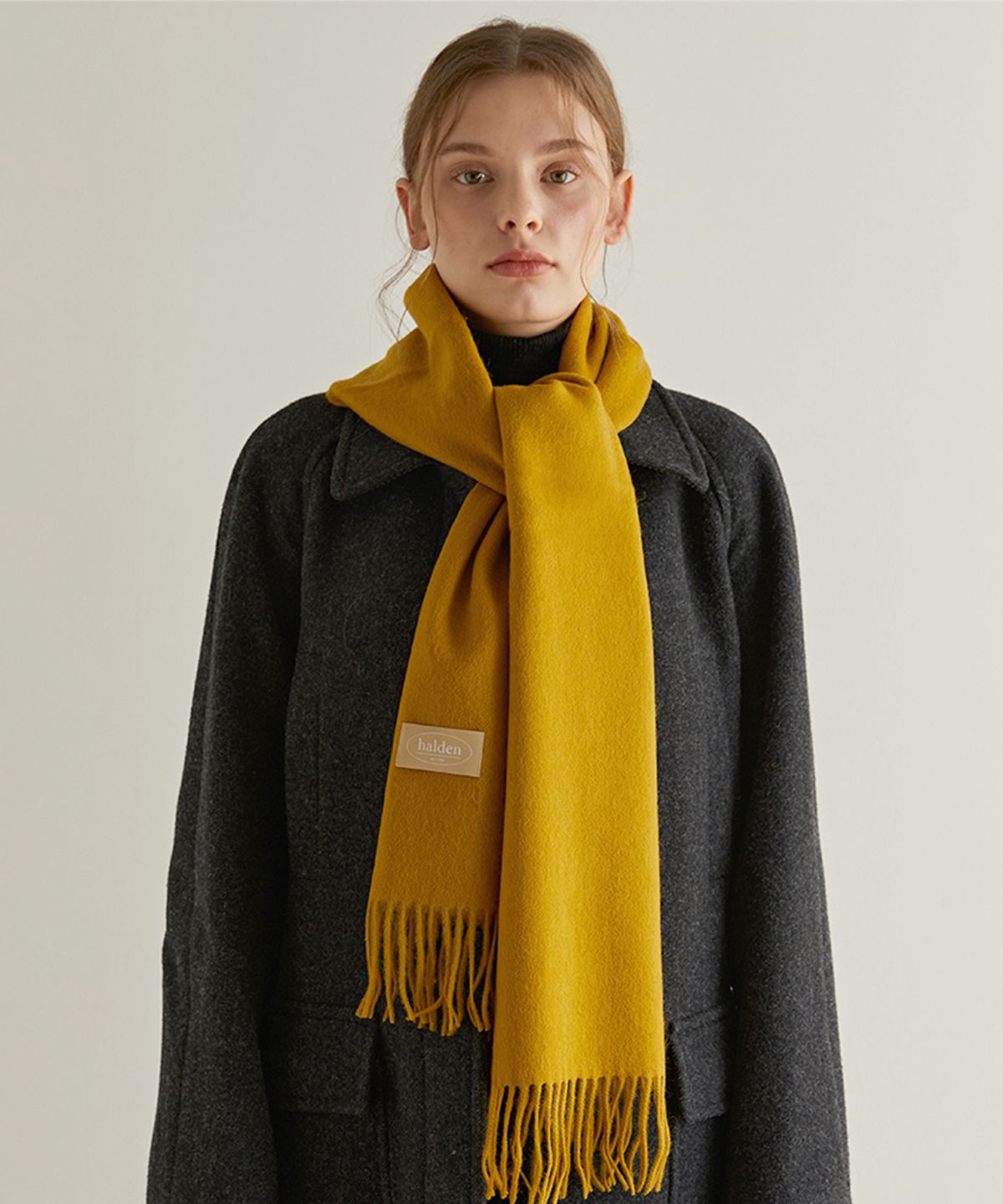 할렌(HALDEN) wool color muffler (M007_mustard)