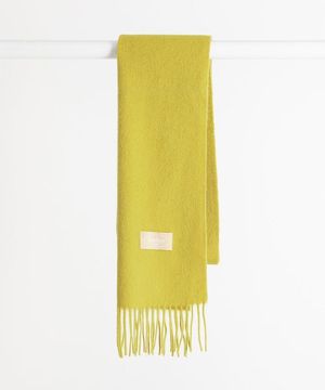 wool color muffler (M007_olive)