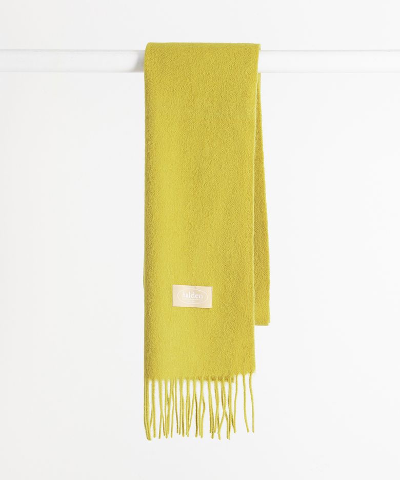 wool color muffler (M007_olive)
