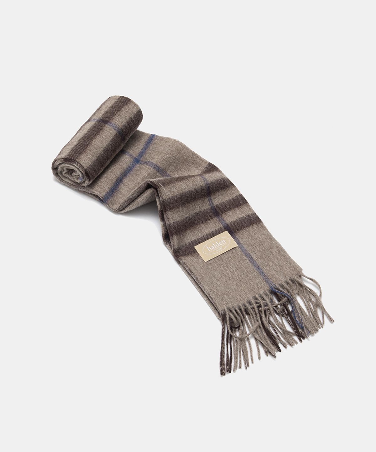 할렌(HALDEN) wool classic check muffler (M008_dark beige)