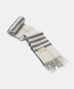 wool classic check muffler (M008_ivory)