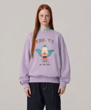 공용 심슨 KRUSTY 라운드 맨투맨 BMDTS486ULPU