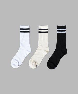 [5PACK] 1507 빈티지 엠보 스케이트 삭스 - 아이보리/ 블랙/ 스노우 화이트