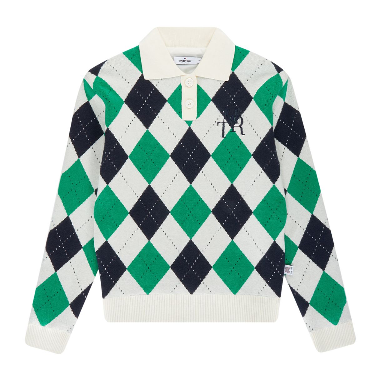 마틴골프(MARTINE GOLF) Argyle Collar Sweater_Green