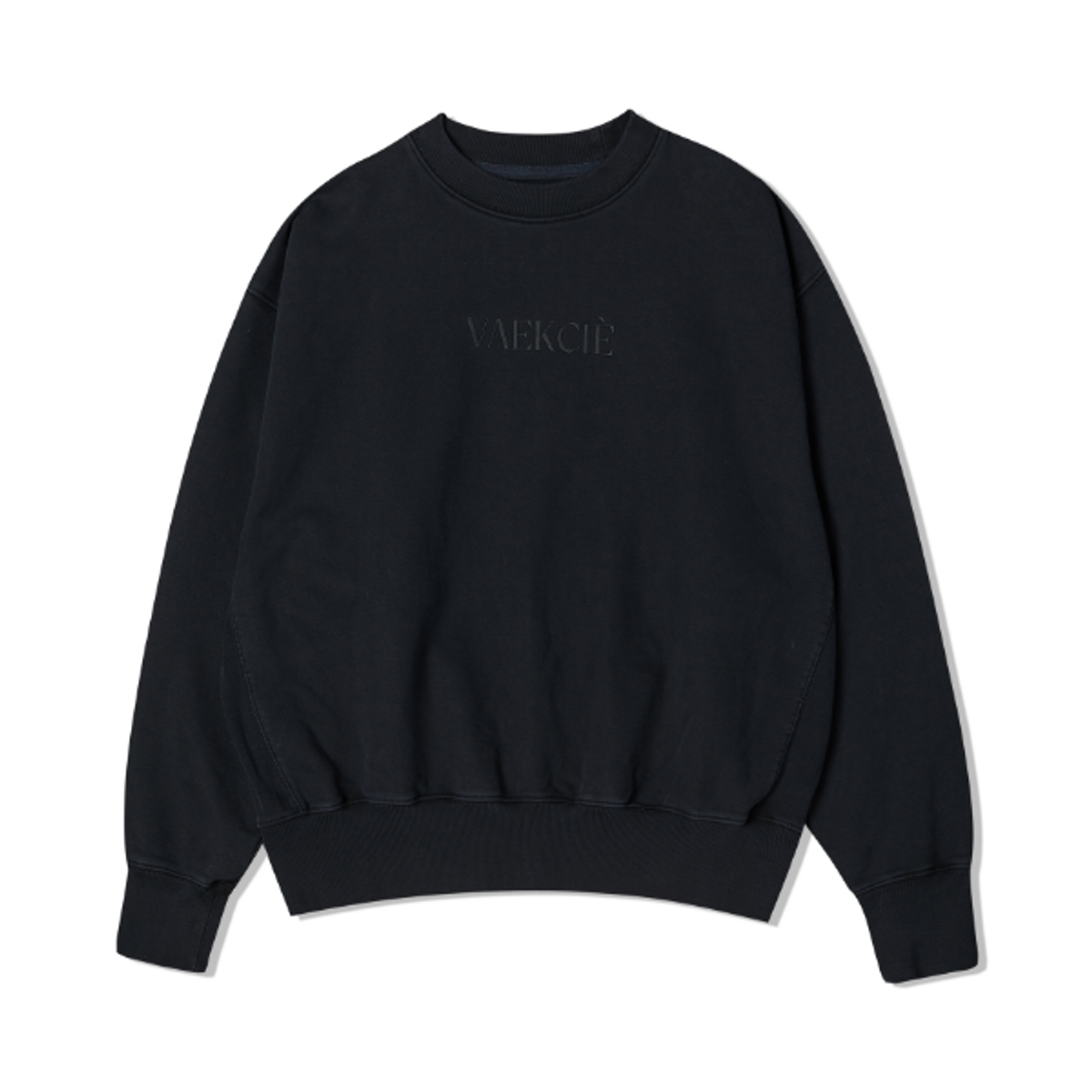백씨(VAEKCIE) PIGMENT OVERSIZE SWEATSHIRTS_ NAVY