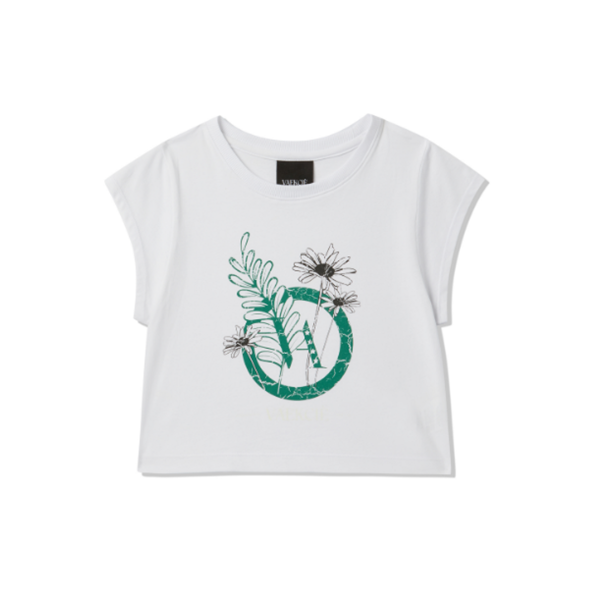 백씨(VAEKCIE) VA BOTANICAL CAP SLEEVE T-SHIRT_WHITE