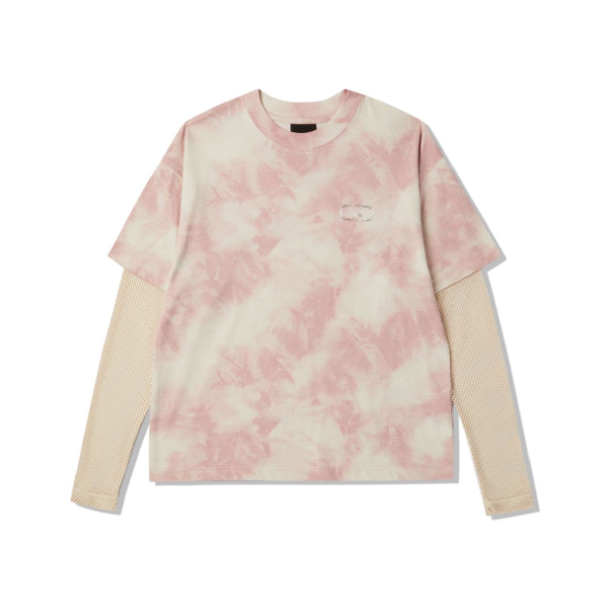 백씨(VAEKCIE) TIEDYE MESH LAYERD T-SHIRT_PINK