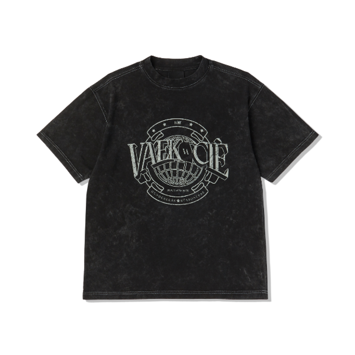 백씨(VAEKCIE) PEACE OF NO WAR WASHING T-SHIRT_CHARCOAL