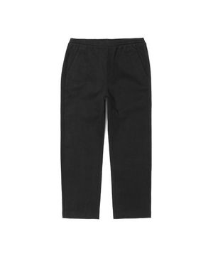 코튼 피치 스트링 슬랙스 (블랙)