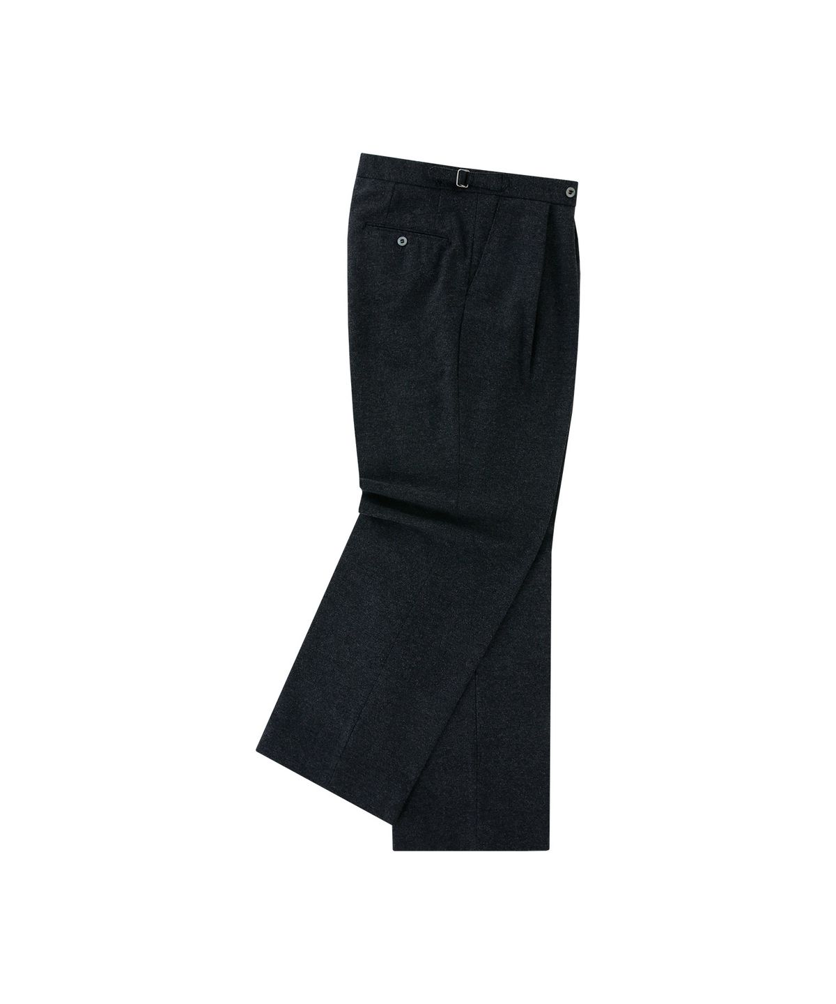 벨리프(BELLIEF) [Easy line] Wool Flannel Wide Pants (Charcoal)