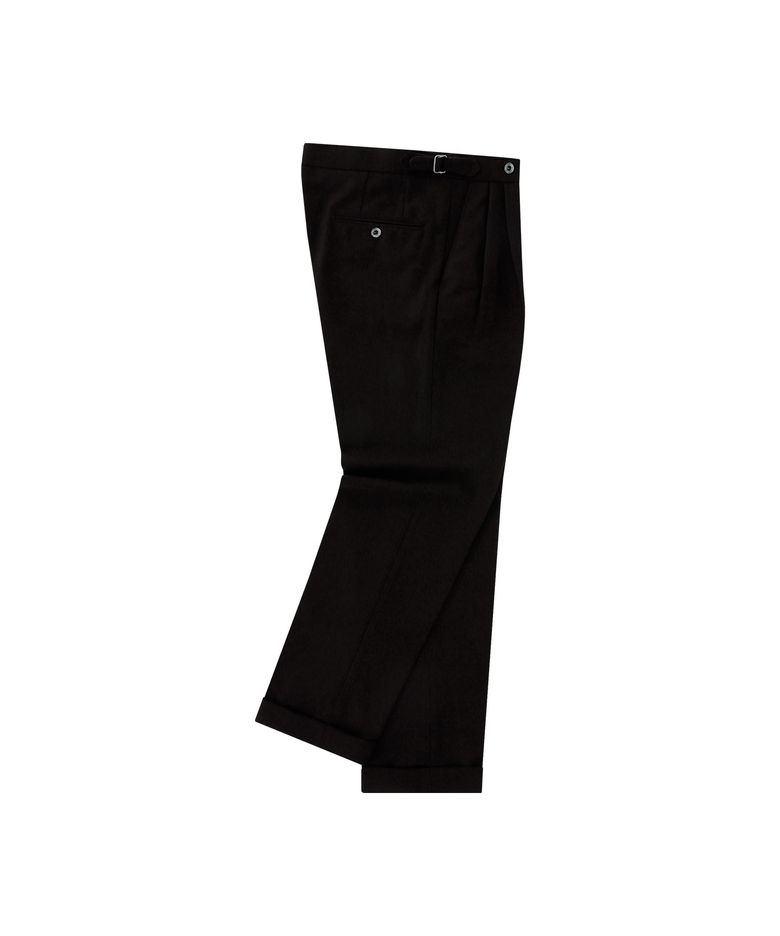 Wool Flannel adjust pants (Brown)