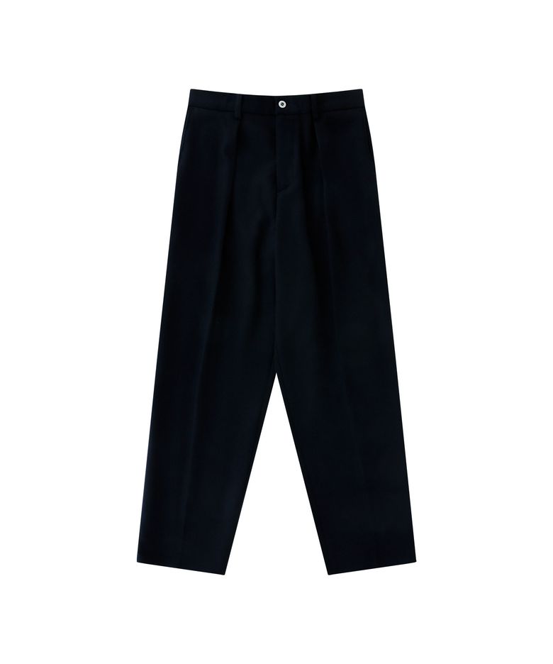 [Easy line] Wool Flannel banding pants (Navy)