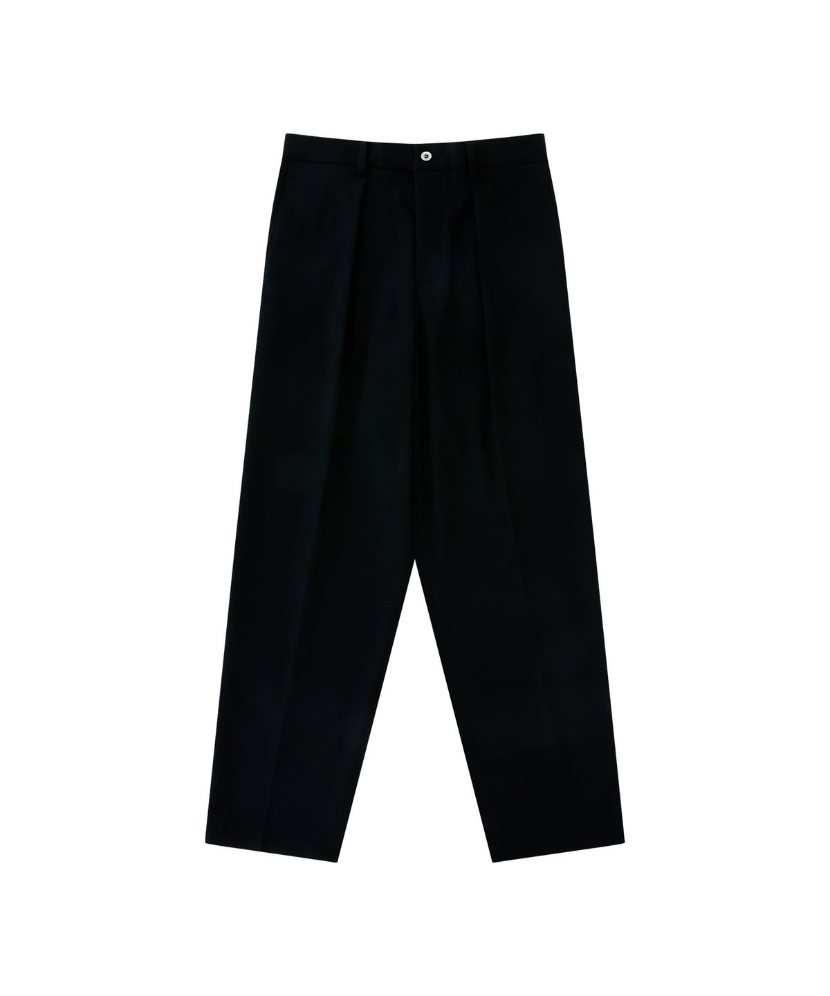 벨리프(BELLIEF) [Easy line] Wool Flannel banding pants (Black)