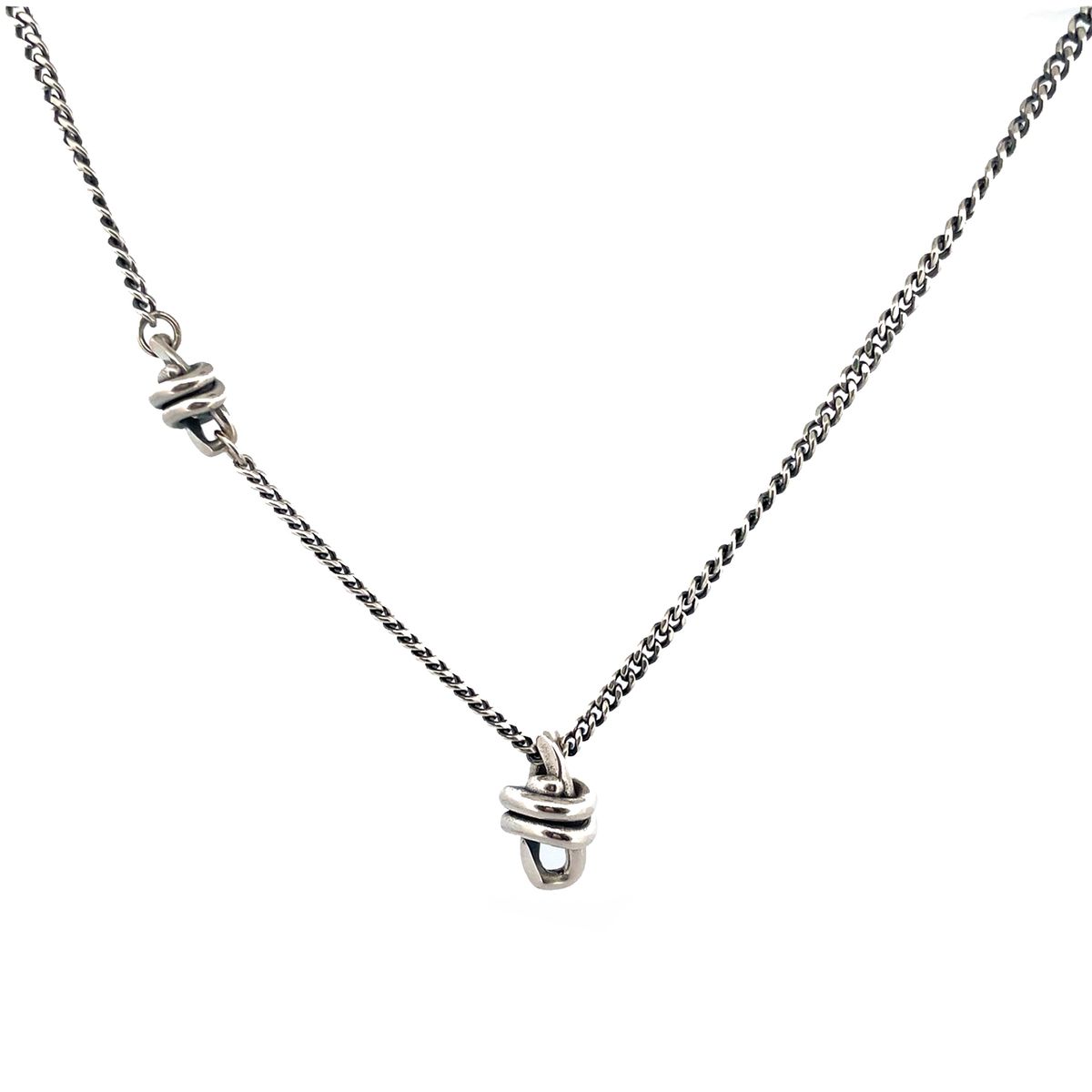 스쿠도(SCUDO) knit twist drop necklace [plain]