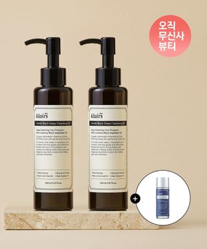 젠틀 블랙 딥 클렌징 오일 듀오 (150ml+150ml)+언센 토너 30ml 미니어처