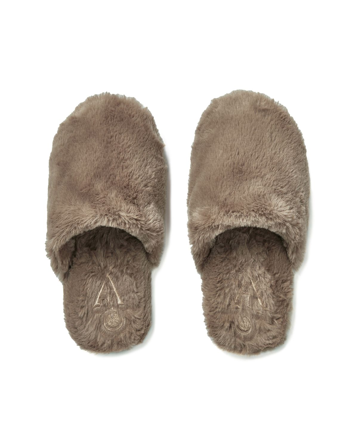 아템포(ATEMPO) FUR ROOM SHOES_brown