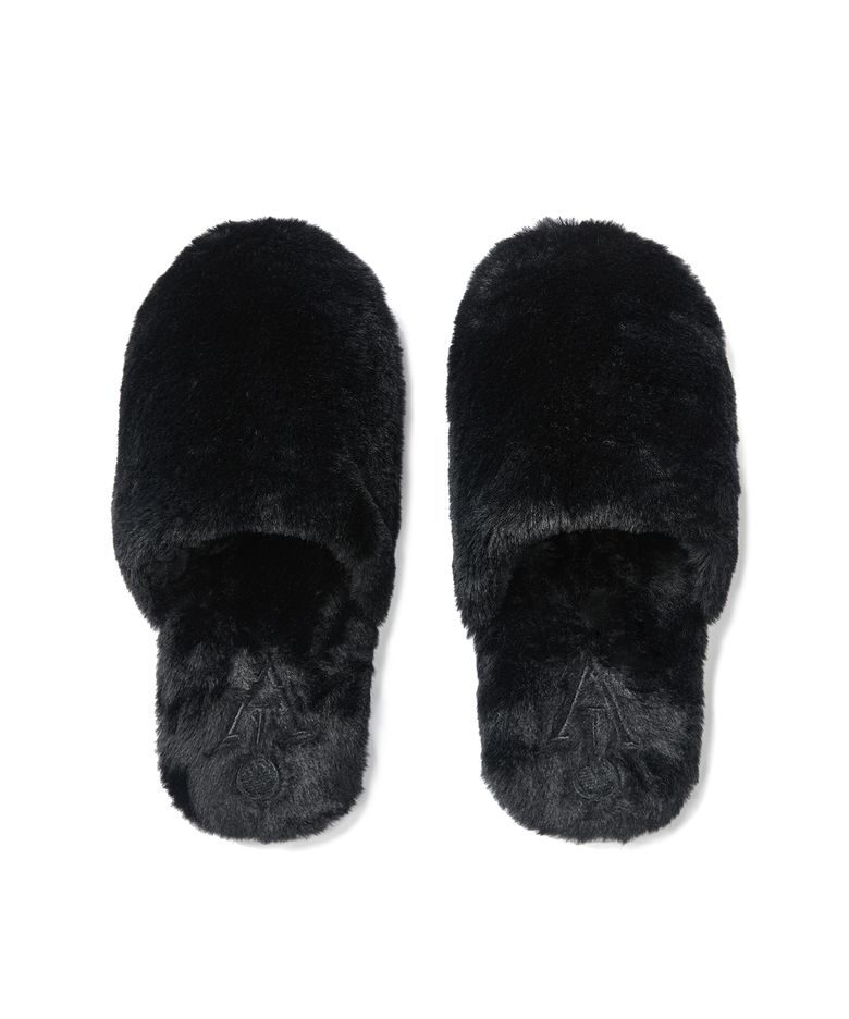 FUR ROOM SHOES_black