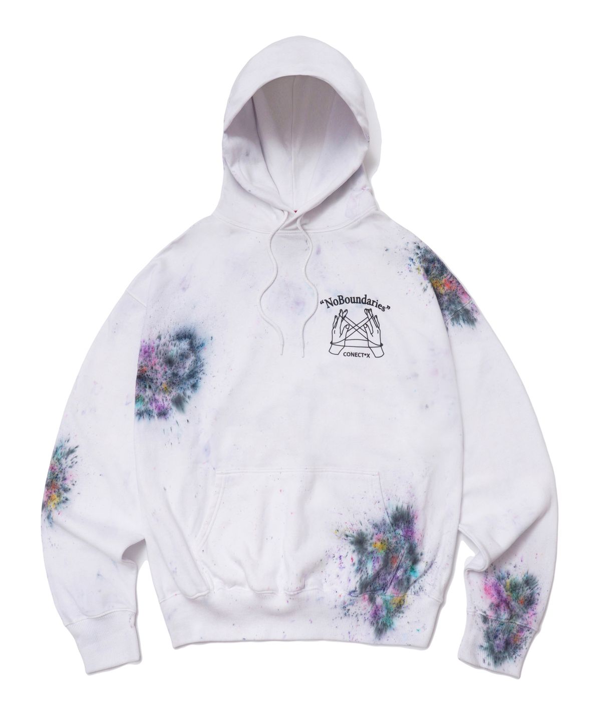 커넥트엑스(CONECTX) No Boundaries Hand Spray Dyed Hoodie (multi/white ver.)