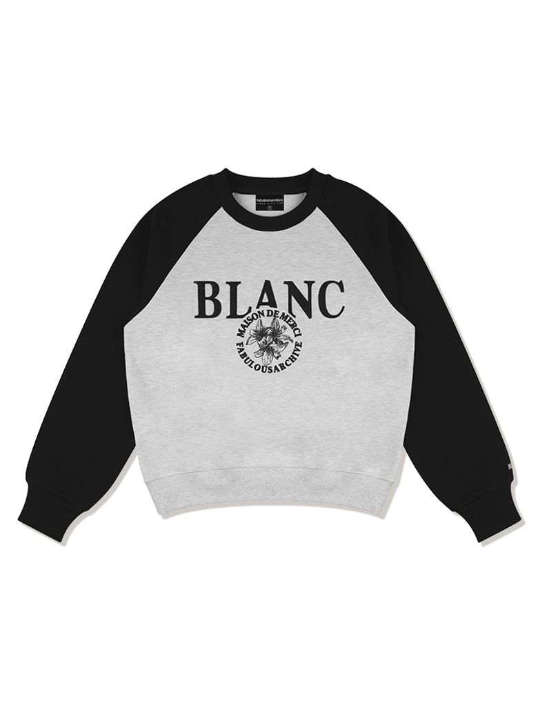 우먼즈 BLANC 크롭 맨투맨 애쉬그레이블랙(FCC3TS447W)