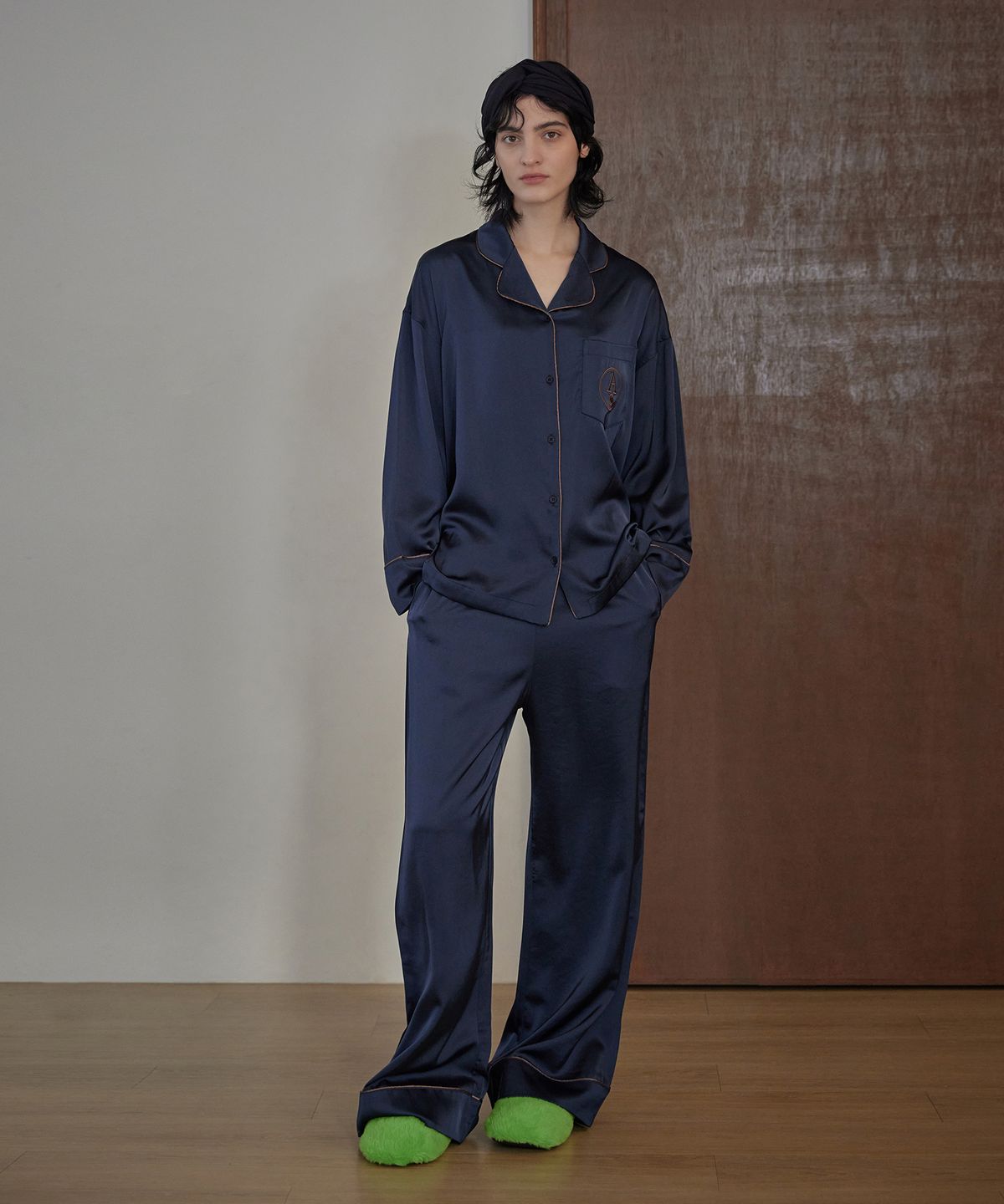아템포(ATEMPO) CLASSIC ROUND PAJAMA SET_wild navy