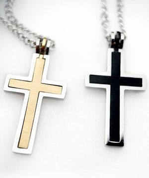 [남여공용] 써지컬스틸 크로스2color목걸이 / GHMN-368