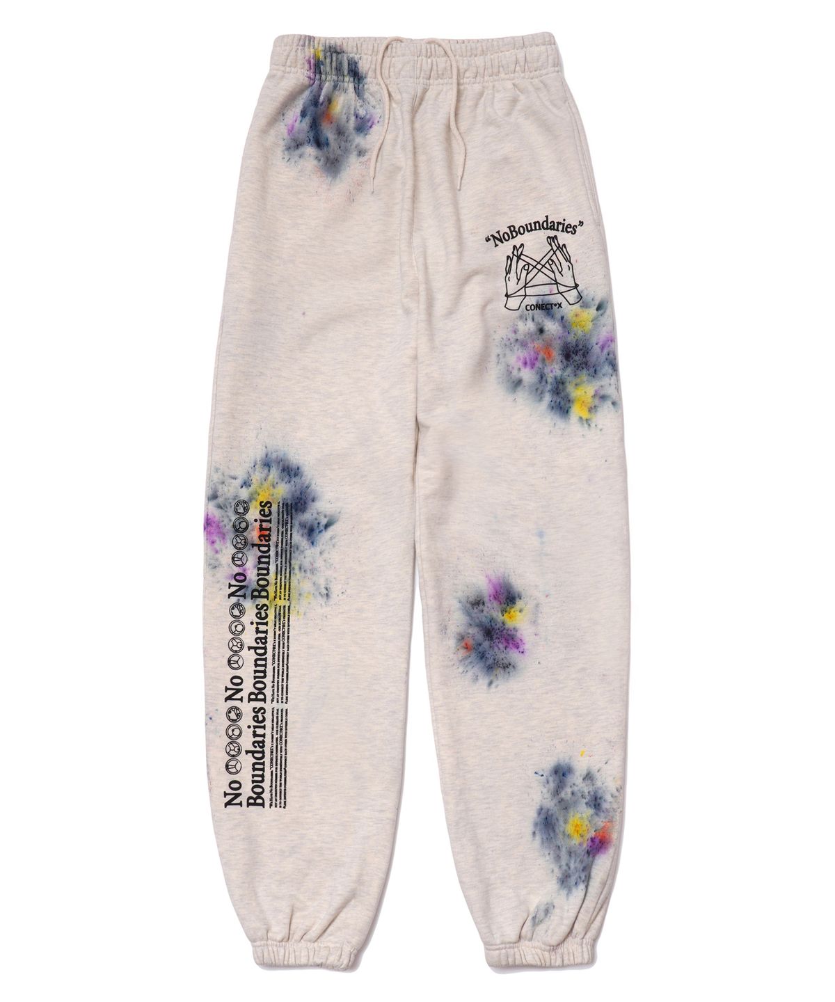 커넥트엑스(CONECTX) No Boundaries Hand Spray Dyed Sweatpants (multi/ivory ver.)
