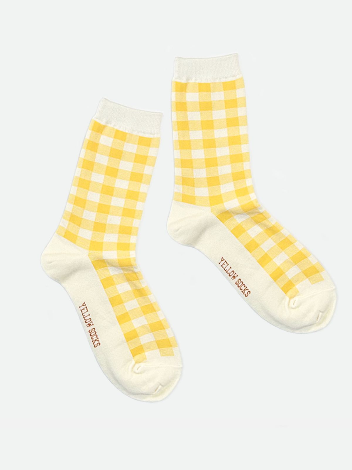 옐로우삭스(YELLOWSOCKS) 라인 체크 옐로우
