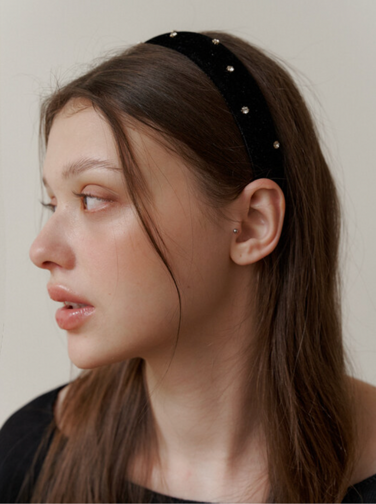 카인더베이비(KINDABABY) cubic point velvet head band