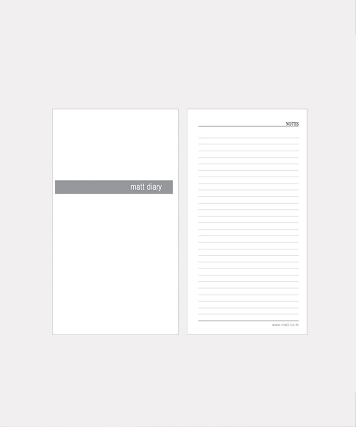 마뜨(MATT) CEO 노트형 속지 5권 SET(8.5x16.1cm,줄노트24장씩 5권,총120장)N9419