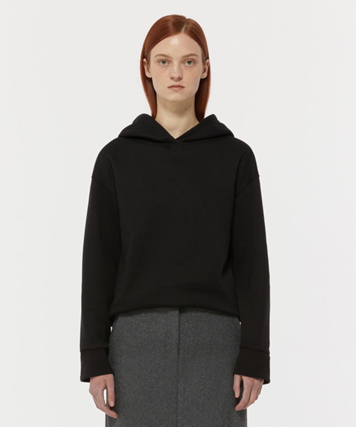 레이디 볼륨(LADY VOLUME) STITCH POINT HOODIE_BLACK