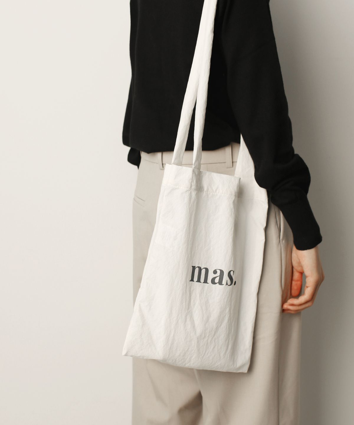마스마룰즈(MASMARULEZ) Shirring eco bag _ Ivory