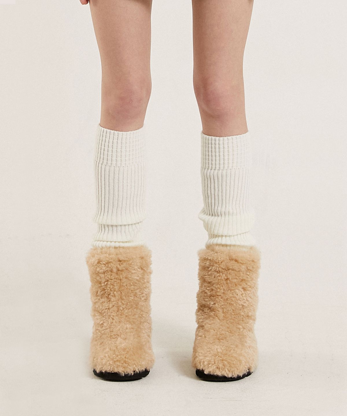 핑크파인애플(PINK PINEAPPLE) SIMPLE LEG WARMER_WHITE