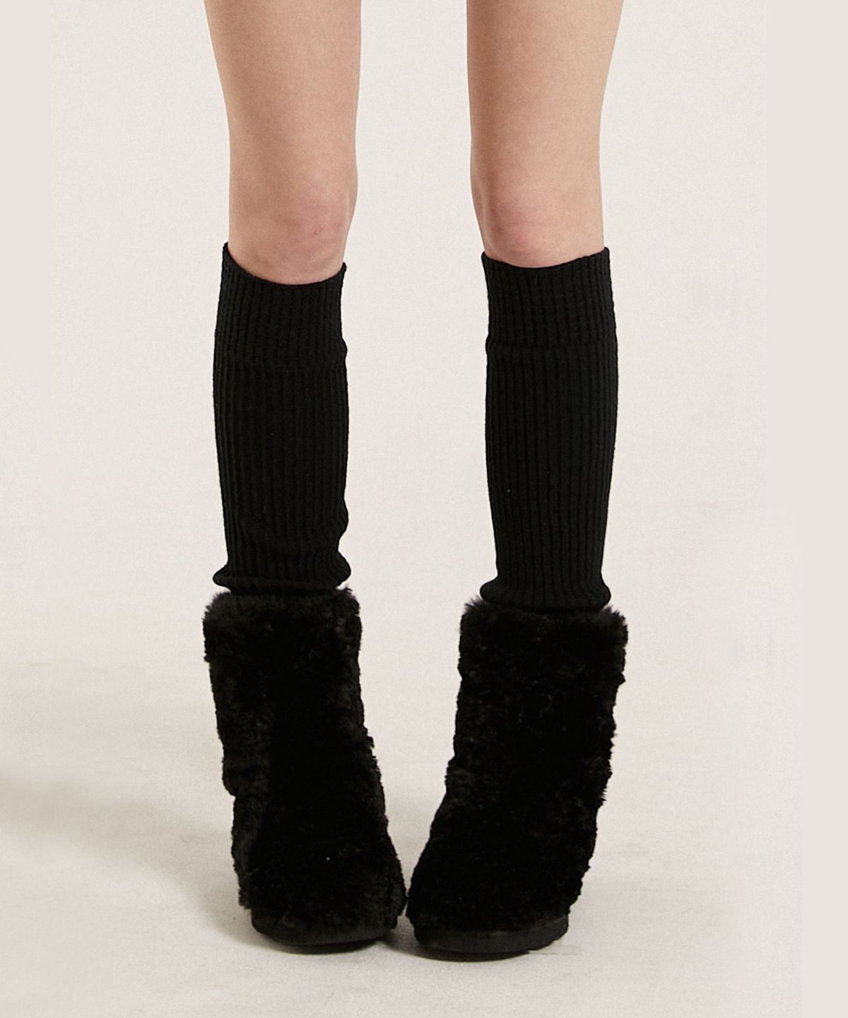 핑크파인애플(PINK PINEAPPLE) SIMPLE LEG WARMER_BLACK