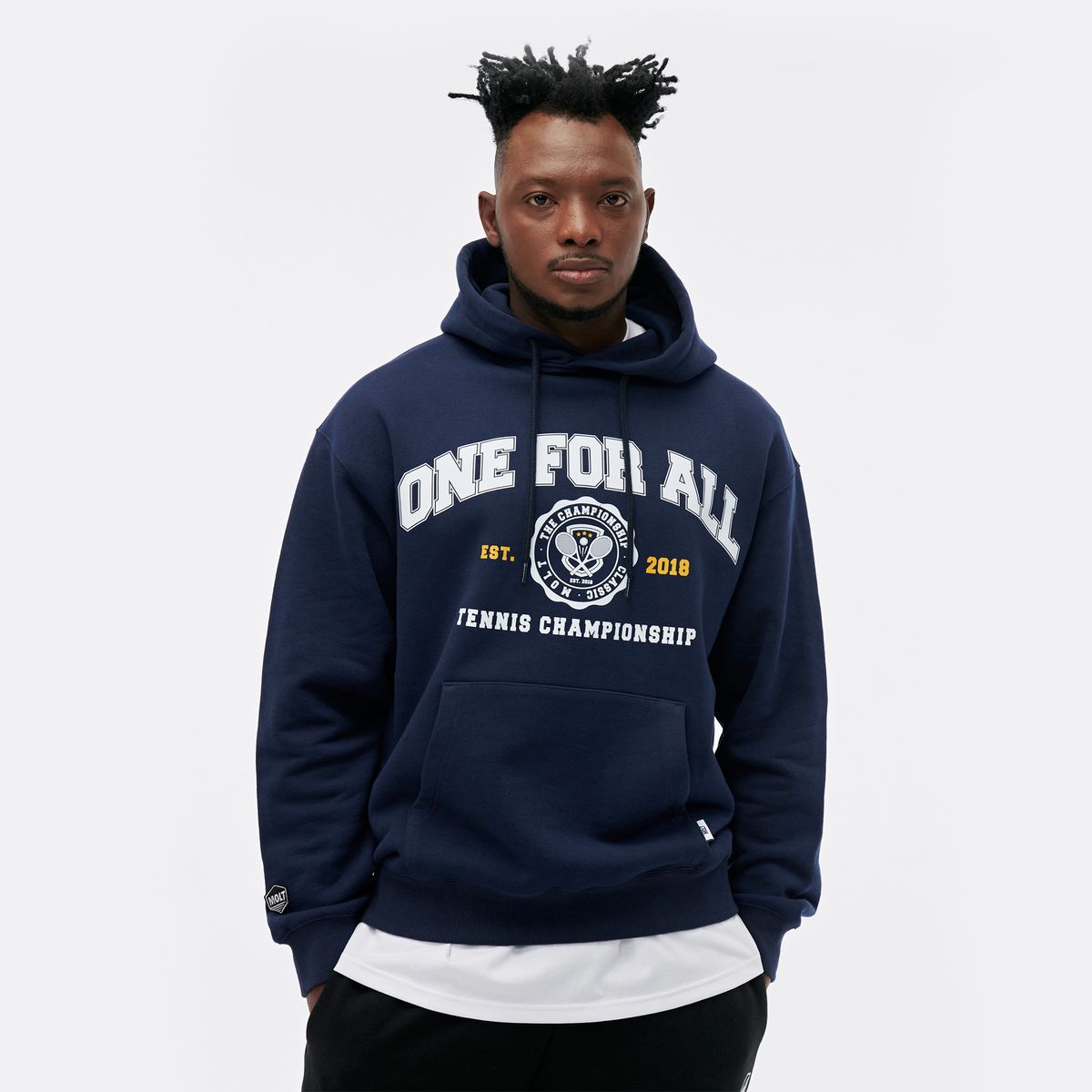 몰트(MOLT) O.F.A 로고 포인트와펜 스탠다드 후드(네이비)