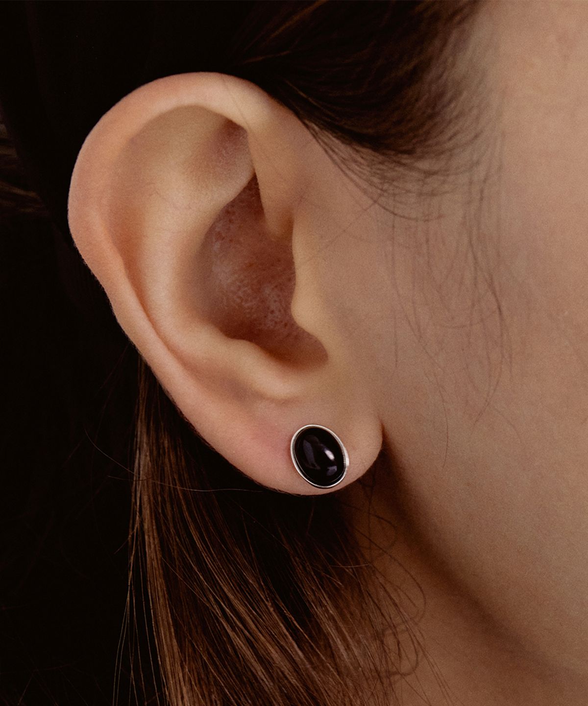 타티아나(TATIANA) (SILVER925) Colored Bean Gemstone Earring EC1921
