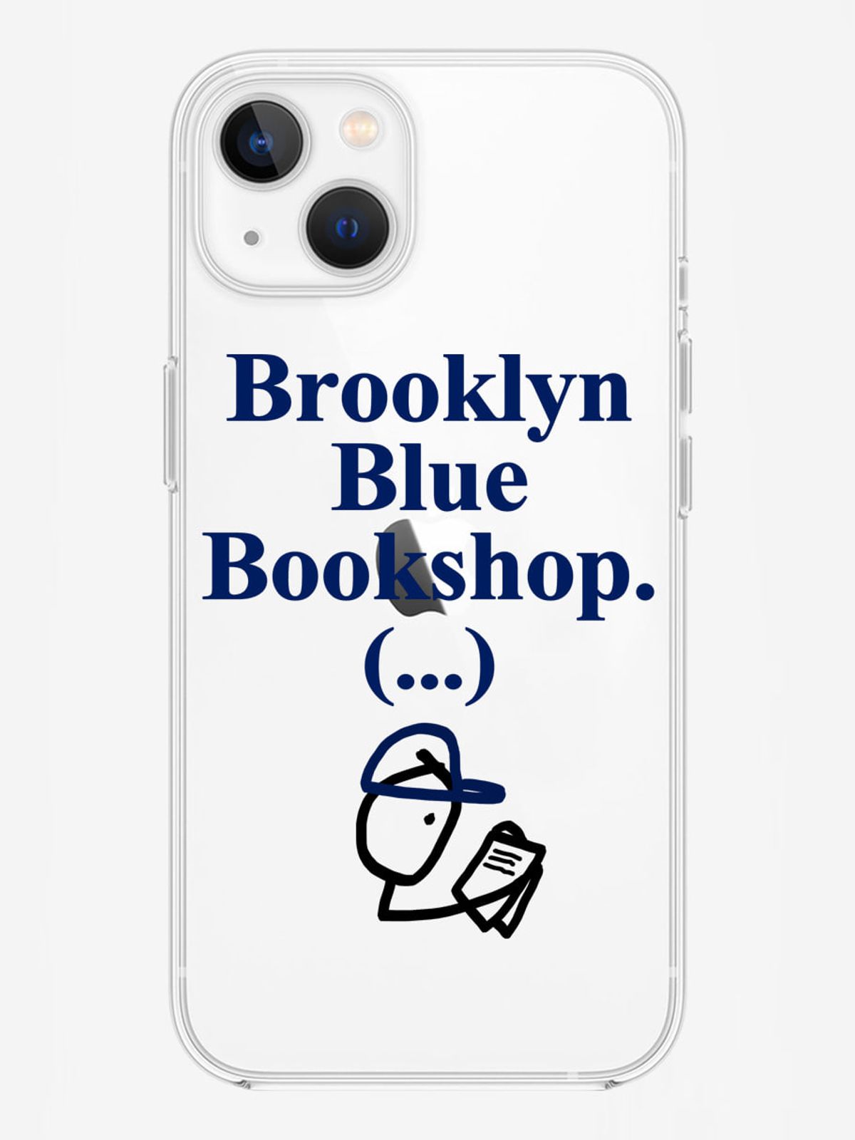 애프터눈라이브(AFTERNOONLIVE) Brooklyn Blue Bookshop iPhone Clear Case (Deep Navy)