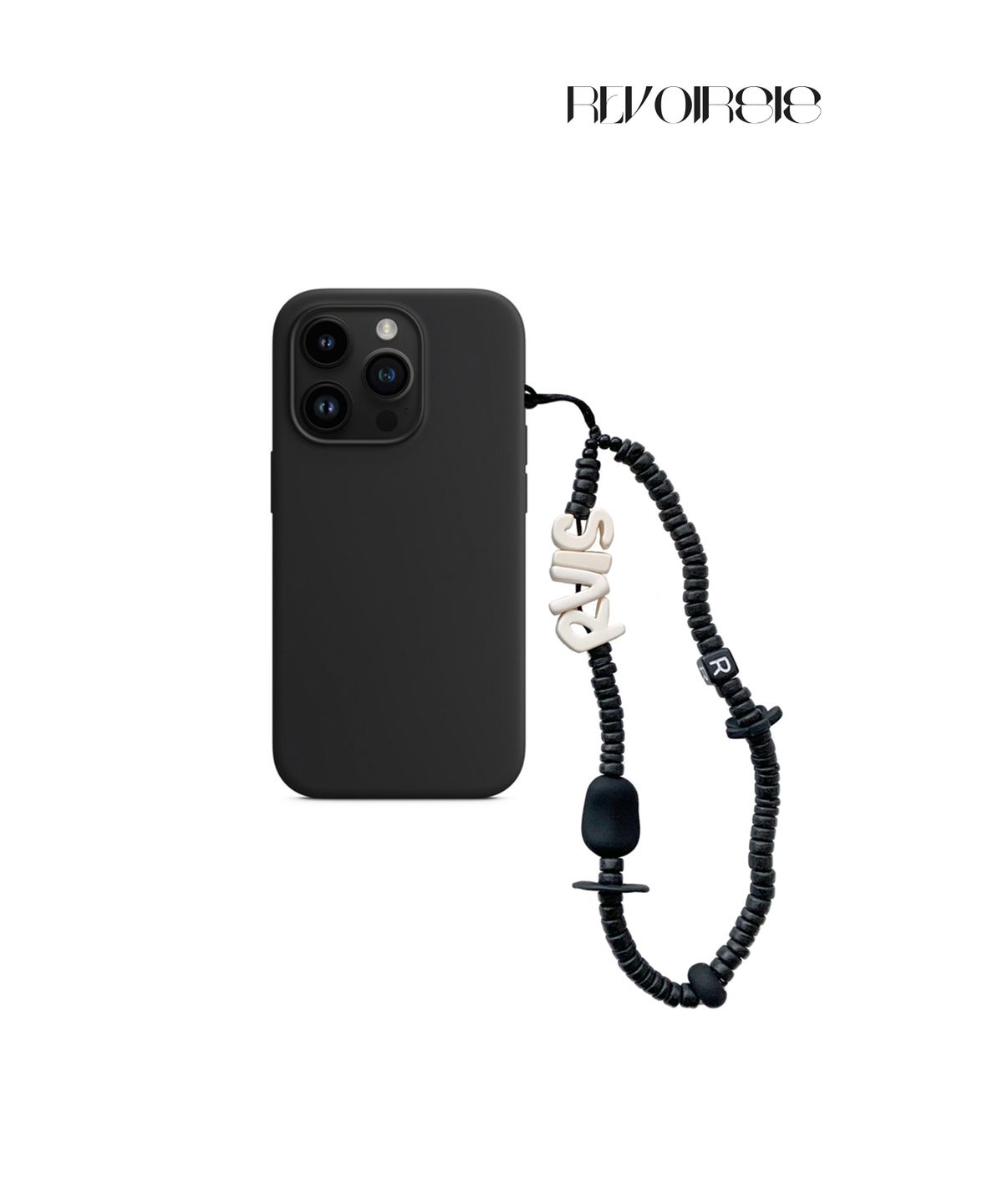 르브아시스(REVOIRSIS) nature beads phone strap black