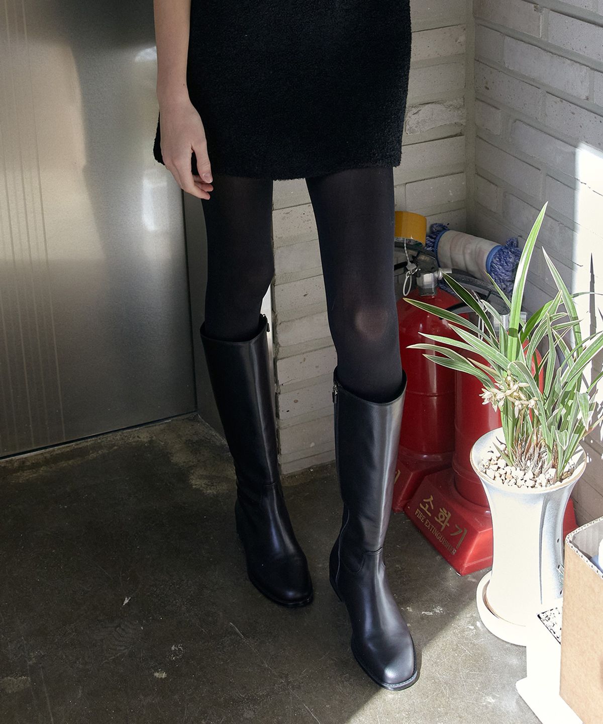 릴리슈(LILYSHOE) wayne long boots_black