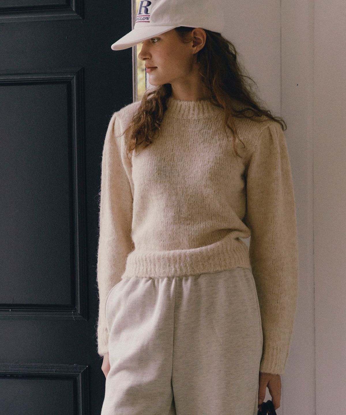 쏘이르(SO IR) PUFFY SLEEVE KNIT - IVORY